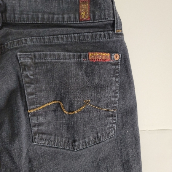 7 For All Mankind Sz 27x32 Bootcut Jeans Dark Wash Y2K 90s - Picture 8 of 8